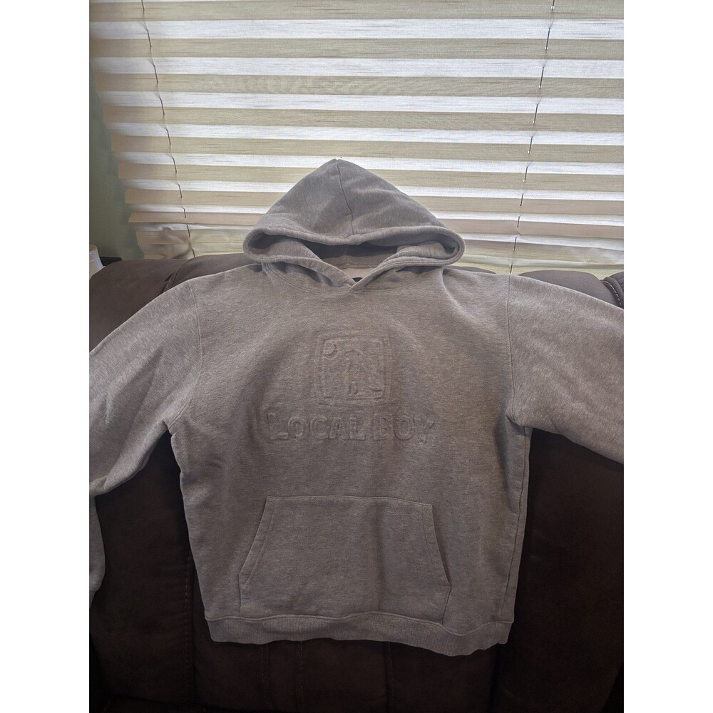Local Boy Outfitters Grey Embossed Logo Youth Hoodie
